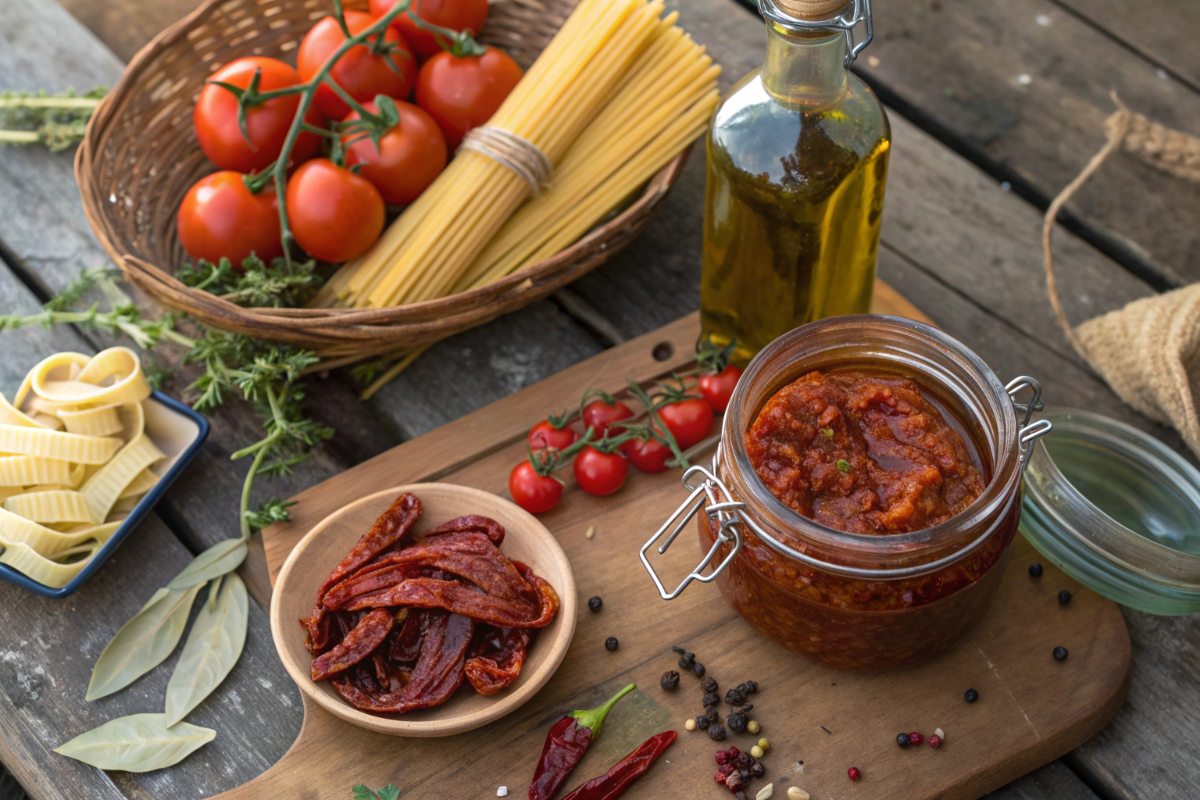 Prodotti tipici calabresi: olio, pasta, peperoncino e conserve artigianali